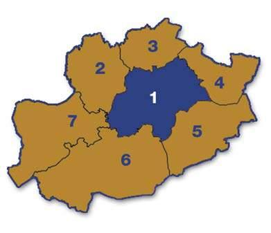 Campiña Sur de Córdoba: 106.489 habitantes. 3. Campiña de Baena: 39.670 habitantes. 4. Comarca Sierra Sur Jaén: 44.323 habitantes. 5.