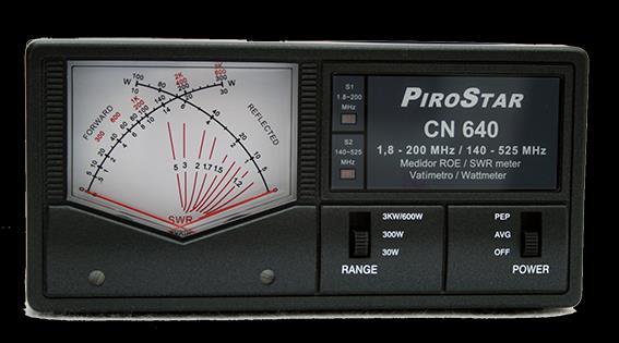 Medidores ROE y WATIMETROS PiroStar REFERENCIA 150.010 SX-20 Doble instrumento de agujas cruzadas, para HF y VHF (entre 1,8 y 200 MHz), Potencia 30-300 W, conectores PL.