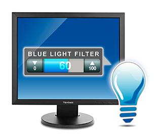 Filtro de luz azul para una visualización más cómoda Ajustes ViewMode para contenido digital La exposición prolongada a determinados niveles de luz azul puede causar molestias en los ojos.