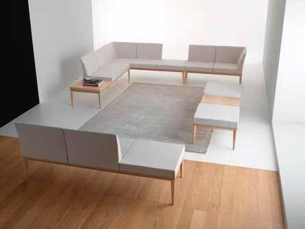Modular Zelig Modular con asiento en poliuretano inyectado y tapizado con