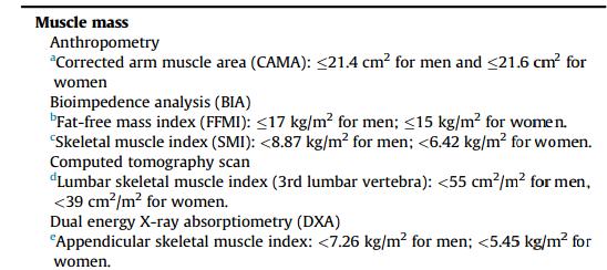 SARCOPENIA Evaluación de masa muscular,