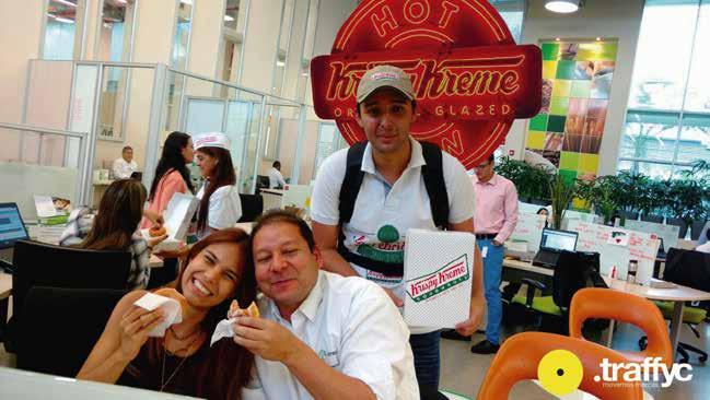 KRISPY KREME LANZAMIENTO EN MEDELLÍN PRODUCCIÓN Operación Logística 9000 Doughnuts entregadas Producción de Vallas Premios a la fidelidad
