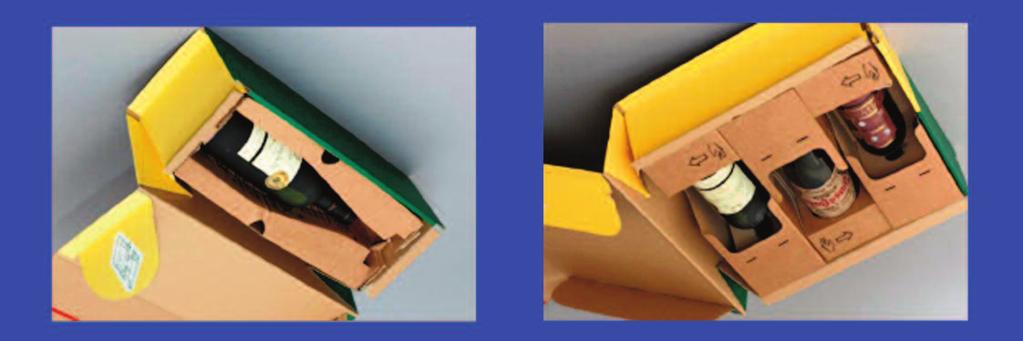 Pack embalaje botellas: las cajas están realizadas en cartón de alta resistencia, con estructura y cierres reforzados.