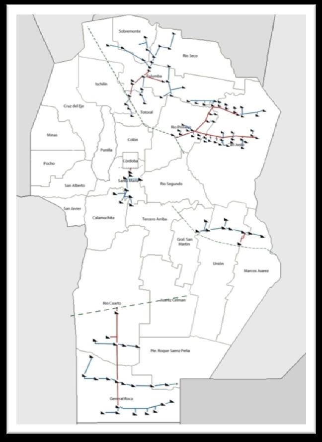 2 Gasificación de Localidades del Interior de La Provincia de Córdoba. Sistemas Regionales Centro, Sur y Ruta 2; Norte y Este.