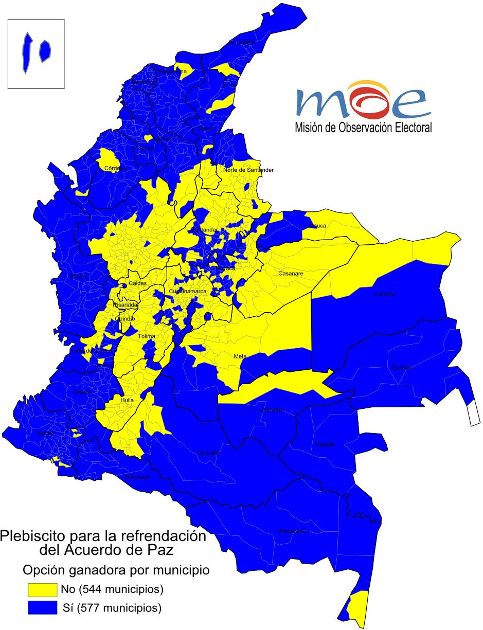Plebiscito 2016 vs Presidenciales 2018 Plebiscito 2016 frente a 2da vuelta 2018 Municipios Ganador 2da donde vuelta/plebiscito