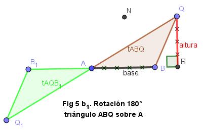 altura. En la figura, la base del triángul ABC es 4 u y la altura, 3 u.