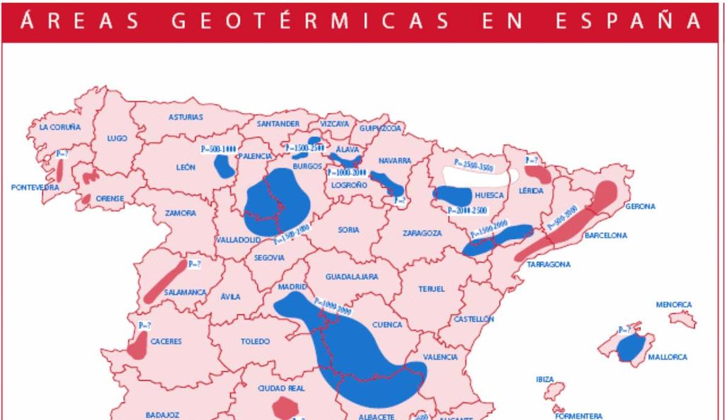 Potencial geotérmico en España Investigaciones en los 70 y 80 Plan Energético Nacional.