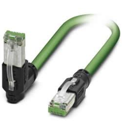 139 Cable de conexión PROFINET de 1,5 m, 1 conector acodado en 90 y otro rectilíneo LM9192 1 Cable de red, PROFINET CAT5 (100 Mbits/s), 4 polos Material: PVC, verde RAL 6018 Conector 1: rectilíneo,
