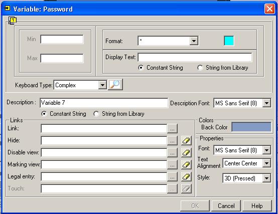 3.2.- Password Para insertar un Password en la pantalla tenemos que seleccionar el siguiente icono: Una vez seleccionado solo tenemos que poner el cursor encima de HMI y pulsar el botón izquierdo del
