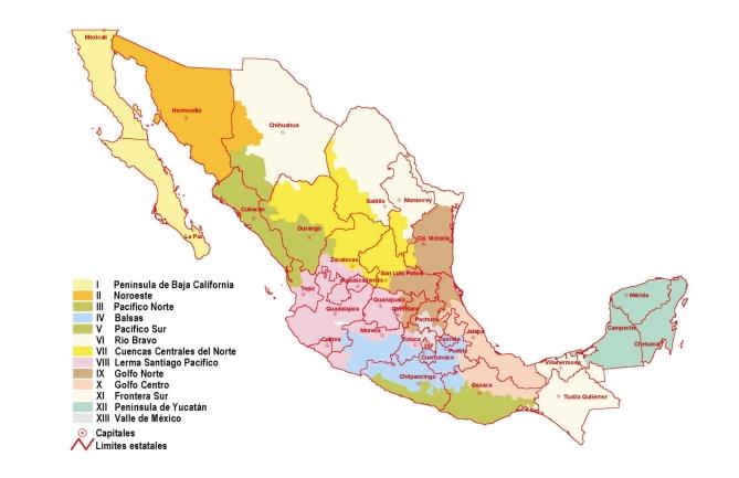 ADMINISTRACIÓN DEL RECURSO AGUA EN MÉXICO 37 Cuencas Hidrológicas con la
