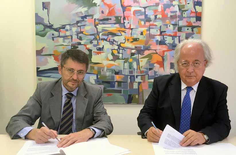 Firma del convenio marco con la Fundación ATAM, septiembre de 2017 REUNIONES / La Junta Directiva de la Sociedad Española de Neurología y el patronato de la Fundación de la SEN han realizado cinco