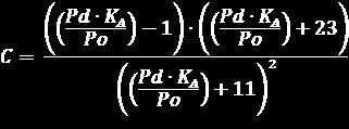 El coeficiente de escorrentía (C) se obtendrá mediante la siguiente fórmula: Donde: C (adimensional)= es el coeficiente de escorrentía.