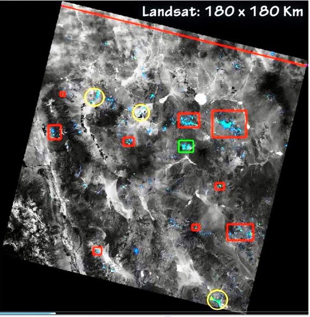 Imagen satélite localizando mineralización http://www.