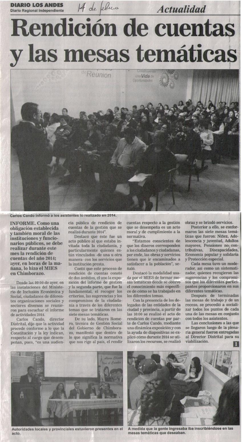 Recorte de prensa/ Diario Los