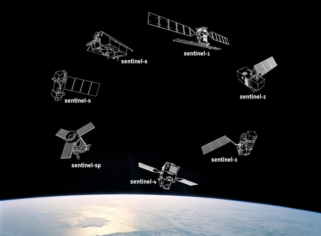 Programa Copernicus: Componente espacial Sentinel-4 Monitoreo de la composición atmosférica (programado 2019) Sentinel-5 Monitoreo de