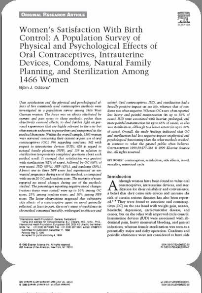 1303 mujeres usuarias de métodos naturales, preservativo, AHC, DIU, esterilización.