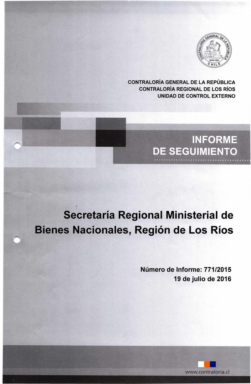 CONTRALORÍA REGIONAL DE LOS RÍOS f '.
