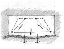 En la secuencia de imágenes que sigue se analiza una pared sobre un suelo de arcilla activa que se expande o contrae según su contenido de humedad.