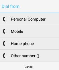 II.4.3 Realizar una llamada privada Si habilita la opción de llamada privada en la configuración de OpenTouch Conversation, podrá hacer llamadas privadas desde la aplicación mediante dos formas