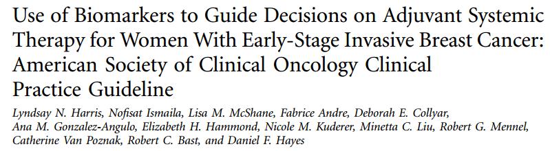 HR+/HER2-neg and NODE-negative INDICATION Evidence Quality Recommendation Strenght OncotypeDX YES HIGH STRONG PAM50 ROR YES HIGH