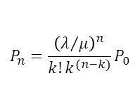 La anterior fórmula para n <= k La anterior para n >= k 5 Ejemplos EJERCICIO 1 En un servicio de Fotocopiado llegan 5 clientes cada hora y el operador de la fotocopiadora puede atenderlos a una tasa