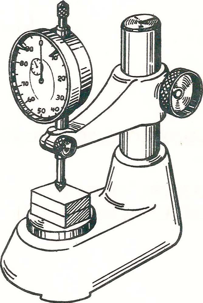 Midiendo con un reloj comparador, es preciso ajustar antes la aguja a cero con calibres prismáticos o con pieza de compareción.