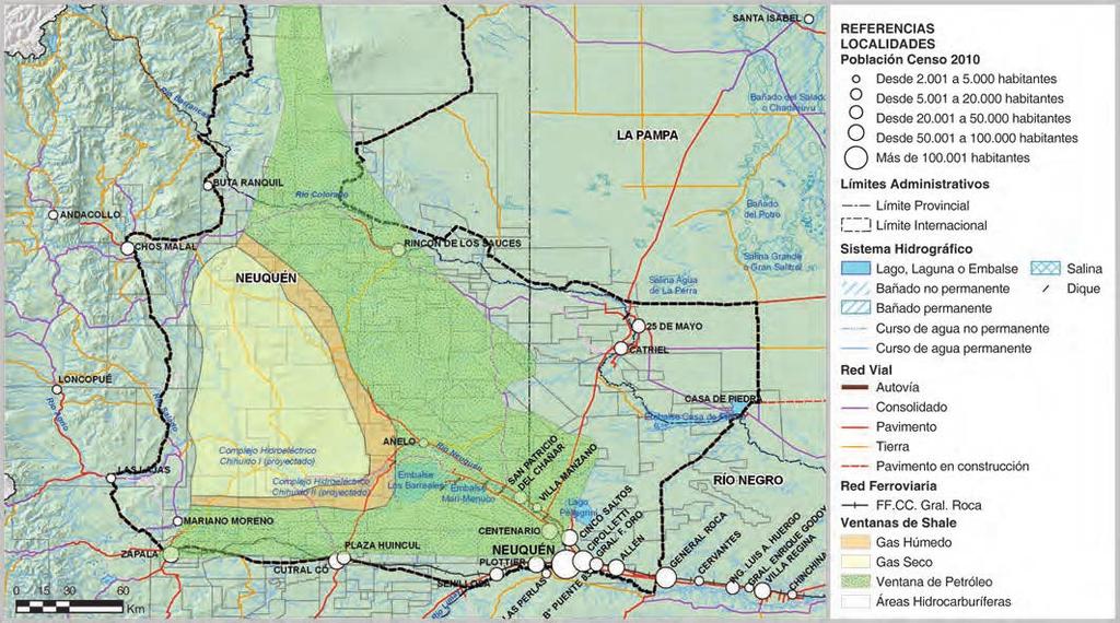 Delimitación del área del acuerdo YPF-Chevron Fuente.