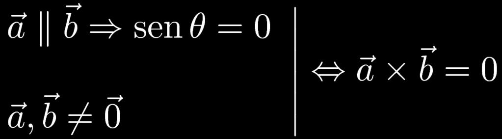 Producto vectorial Condición de paralelismo =0 = Se relaciona con la componente perpendicular de la proyección ortogonal Si uno de los vectores es