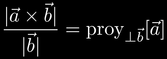 Producto vectorial Si ninguno de los dos vectores es unitario, el módulo es la componente perpendicular