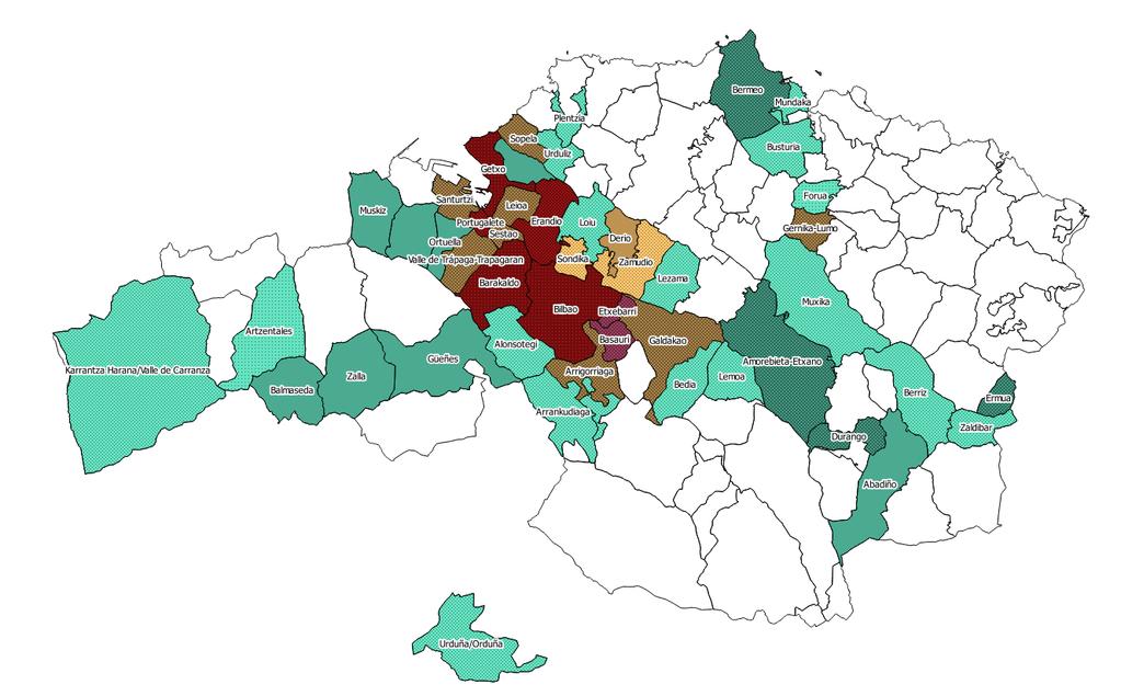 El 90% de la población de Bizkaia está servida al menos por dos modos de transporte público (autobús