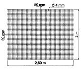 96 Kg/m² Pre-Galv. 4.06 Kg/m² Galv. Caliente 4.55 Longitud del Panel 2.600mm; Altura del Panel 1.500 mm 1.