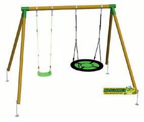 Se puede adquirir con cuerda de escalar o, si se le añade la estructura LOA, se convierte en un divertido parque infantil con tobogán.
