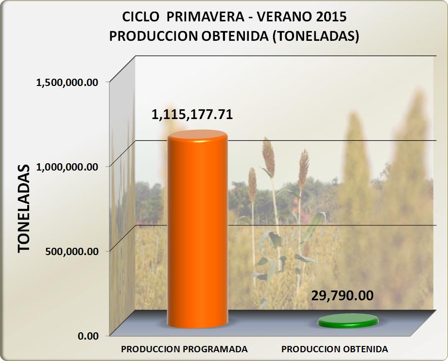 La mayor producción de este ciclo se obtiene de la zona sur del estado y los cultivos con CICLO : PRIMAVERA-VERANO MODALIDAD : RIEGO + TEMPORAL AÑO AGRICOLA : 2015 AVANCE DE SIEMBRAS Y COSECHAS AL