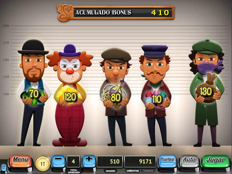 3.3. Sala Policial Es un juego tipo Descubre Premios. El jugador dispone de 5 personajes a elegir, cada personaje esconde un premio.