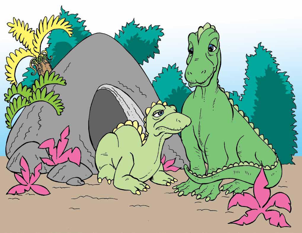 Pequeñosaurio Archivo Santillana Adaptación Norma Barrios Wilma Venega Hace muchísimos años, cuando los dinosaurios poblaban y gobernaban la Tierra, había una familia de dos viejos dinosaurios.