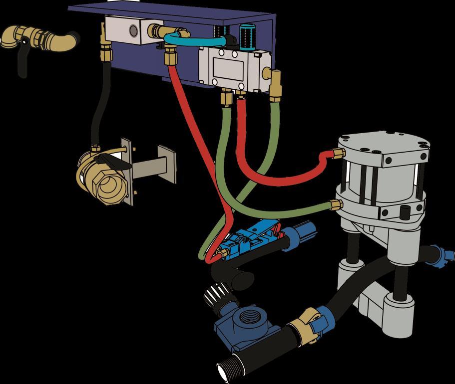 Conjunto de transformación Kit de control a distancia 1 salida Modelo: CB-500-DM CB-TV-00711 Para todo tipo de tolvas (ver factibilidad según el tanque) Incluye circuito exterior al tanque: Válvula