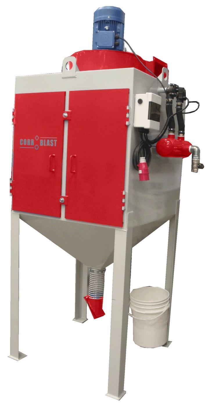 Los sistemas de extracción y filtrado producen la renovación permanente del aire del interior de la sala de granallado, removiendo la