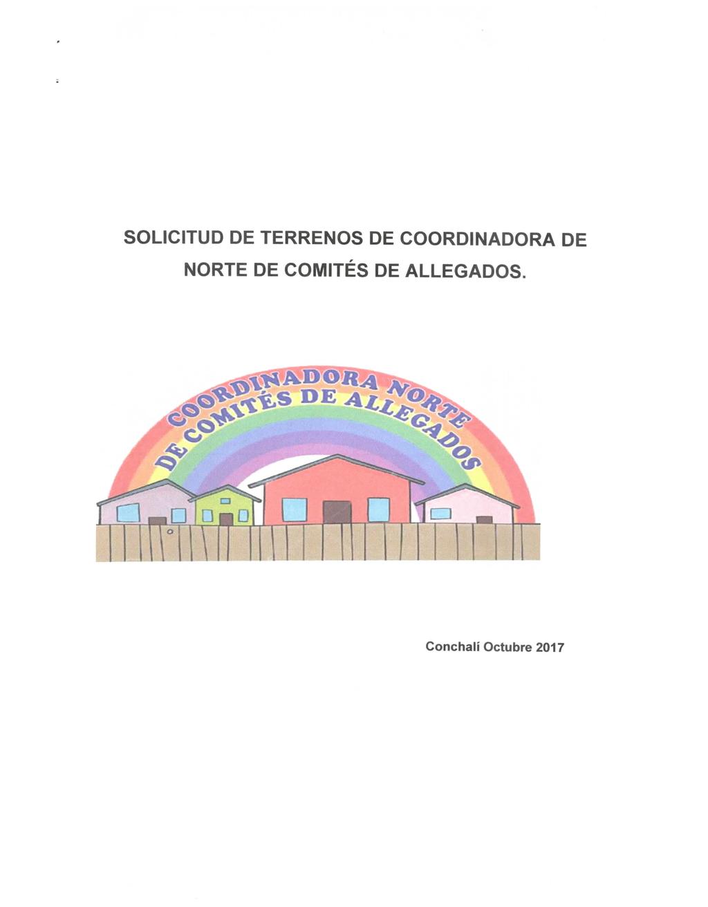 SOLICITUD DE TERRENOS DE COORDINADORA DE NORTE