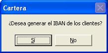 Podemos indicarle al programa que calcule todos los códigos IBAN de forma automática del mantenimiento de Clientes/Colaborador, además del Bic correspondiente.
