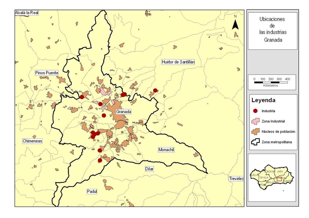 2 Figura 0.7. Localización de los núcleos urbanos y de las principales industrias 0.