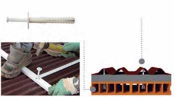 ESPIRAL para soporte de madera dura y con listón PVC Listón Clavo taco