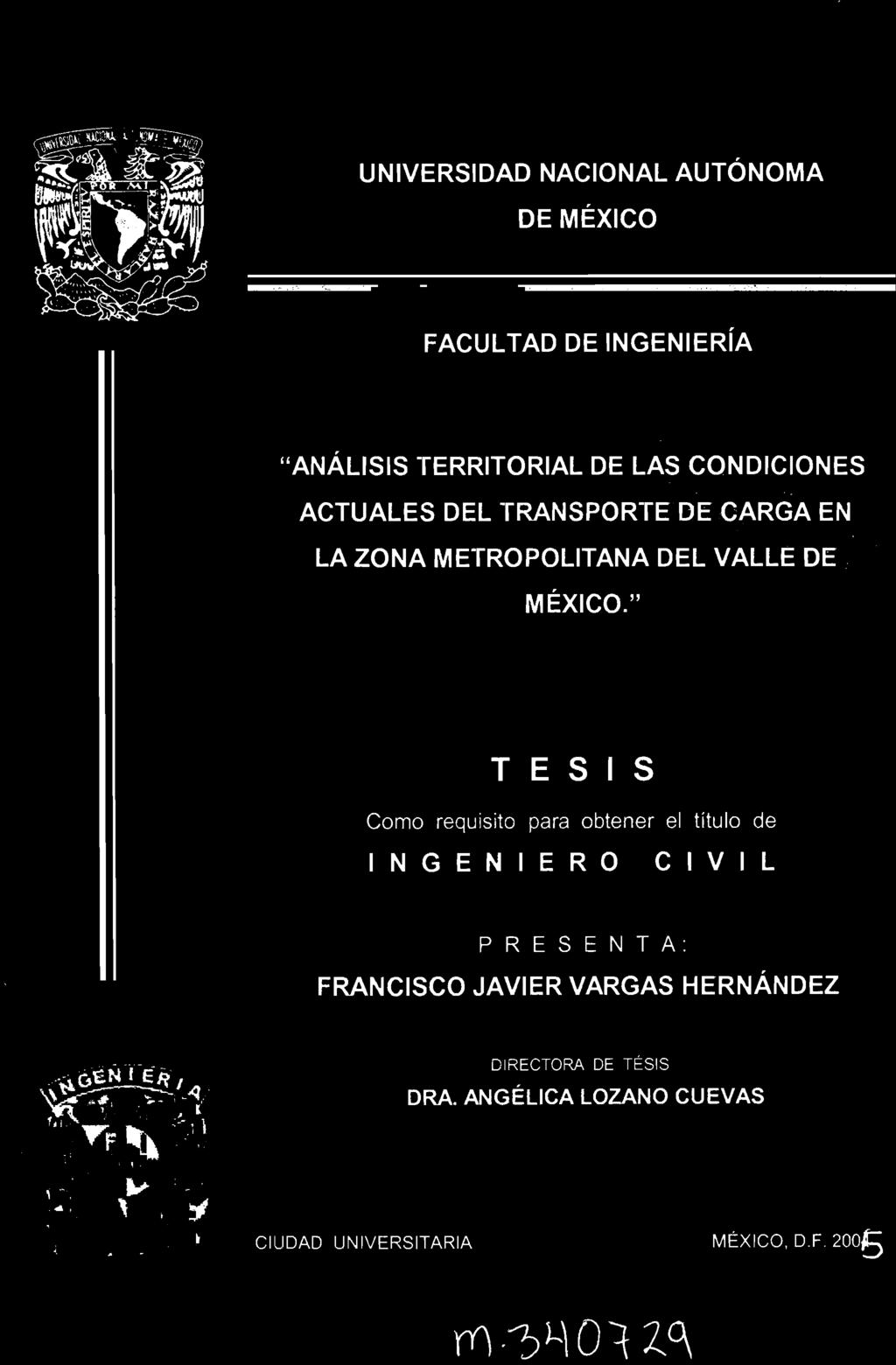 T E S I S Universidad Nacional Autonoma De Mexico Facultad De