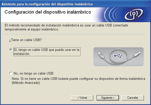 Pr usurios de red inlámri e Seleione Sí, tengo un le USB que puedo usr en l instlión. y hg li en Siguiente.