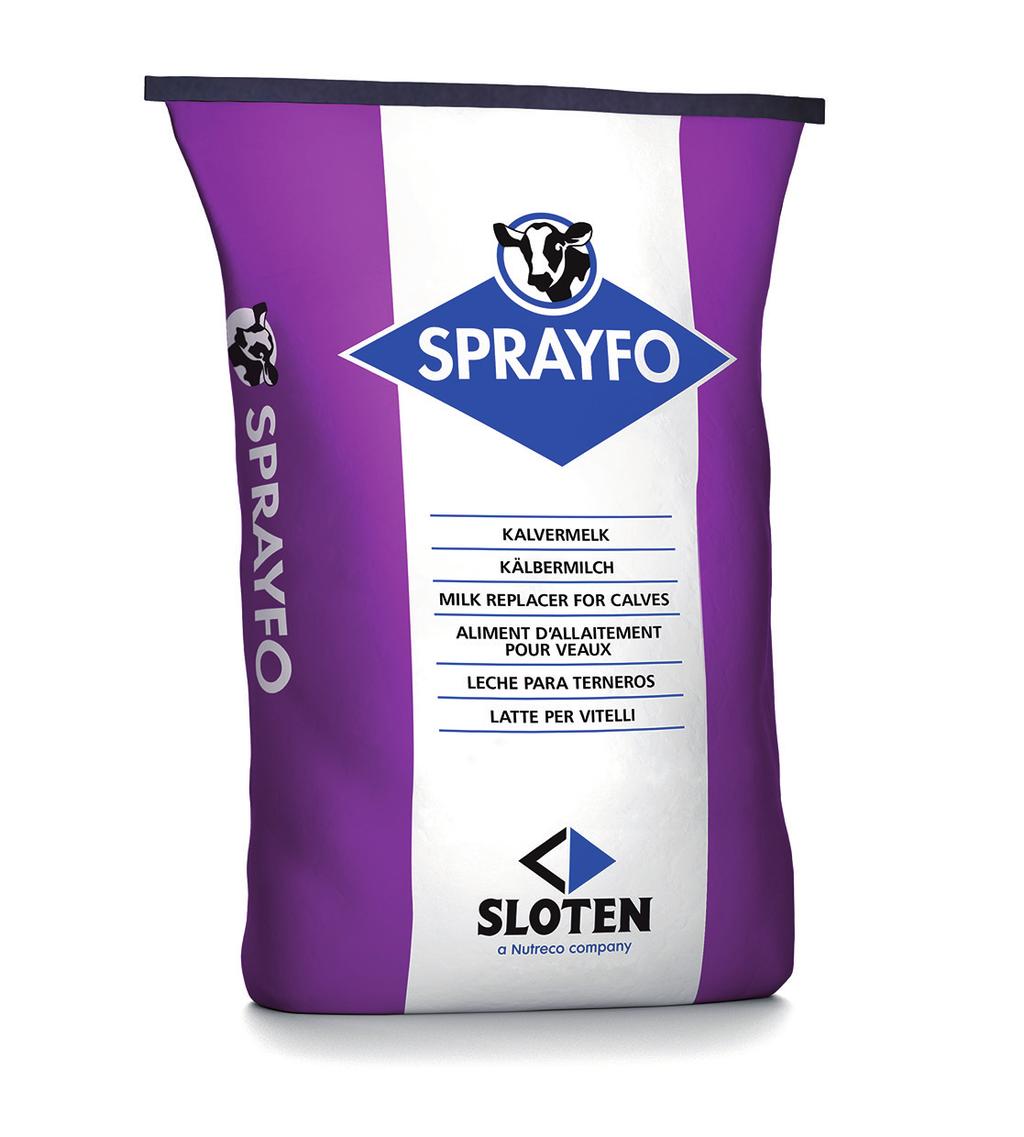 Sprayfo Violeta contiene proteínas vegetales y es soluble y agradable al paladar.