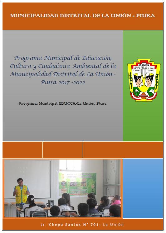 Elaboración del Programa Municipal EDUCCA 2 I. Título del Programa II. Presentación III.Responsable IV.