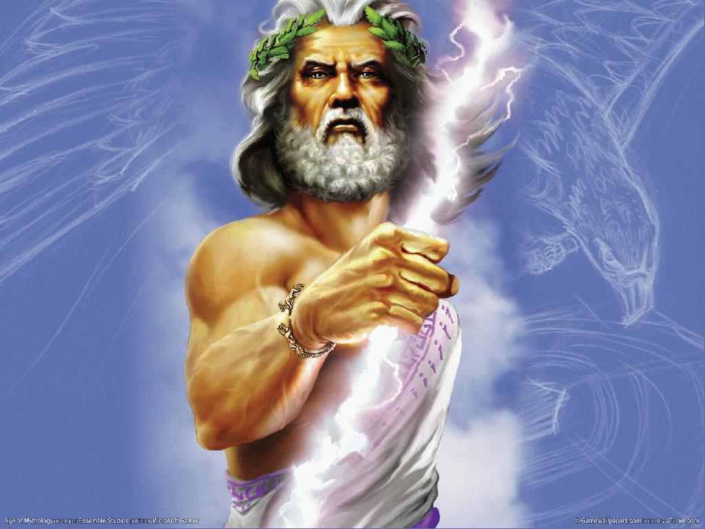 En la imagen podemos observar a un dios griego que se le atribuían fenómenos naturales, además el rayo