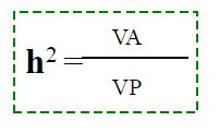 Definiciones alternativas de h 2 : cociente de varianzas Cociente entre la