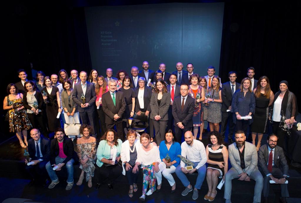Gala de entrega de los Premios Nacionales Alares 2018 Los Premios han contado un año más con la Presidencia de Honor de Sus Majestades los Reyes de España.