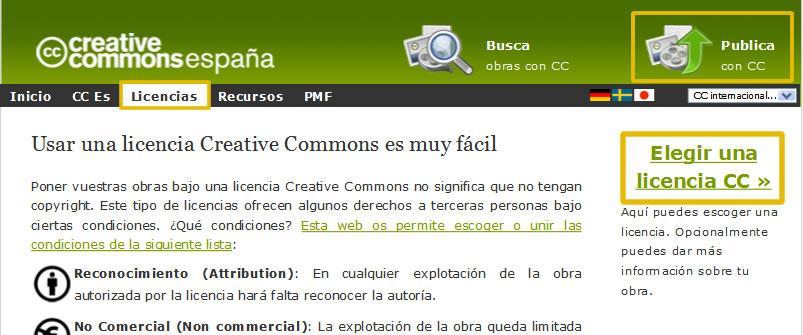 1 Acceder a la web Creative Commons España: http://es.