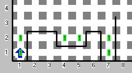 Karel deberá calcular el área de un cuadrilátero y colocar el número que la representa, en la esquina inferior izquierda.